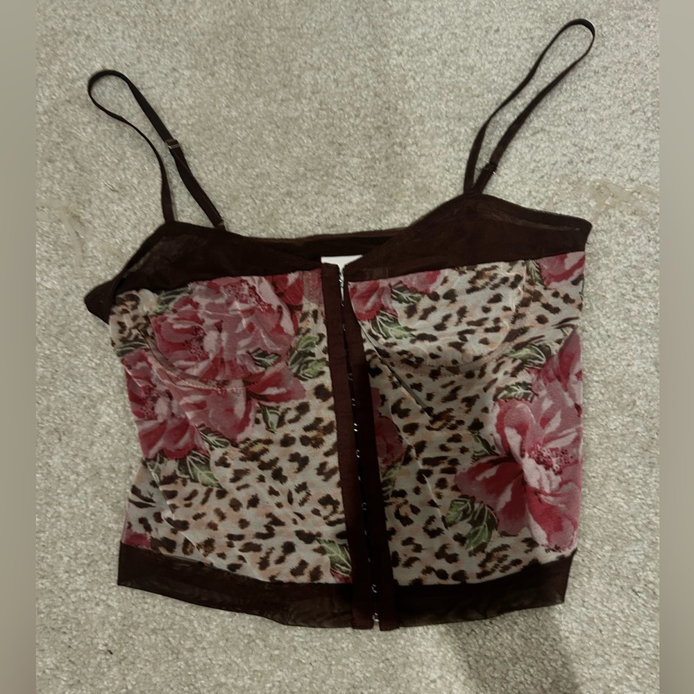 Princess Polly Pink Floral and Leopard Camisole